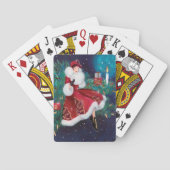 アートデコ・レトロヴィンテージクリスマスレディ トランプ (裏面)