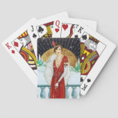 アートデコ・レトロヴィンテージクリスマスレディ トランプ (裏面)