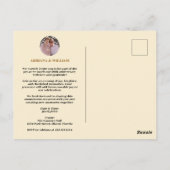 アートデコ レトロ ブラック&ゴールド ウェディングアニバーサリー ポストカード (裏面)