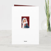 アートデコ レトロ ヴィンテージの女性が楽しむクリスマスホリデー シーズンカード (裏面)