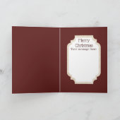 アートデコ レトロ ヴィンテージの女性が楽しむクリスマスホリデー シーズンカード (内部)