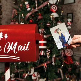 アートデコ レトロ ヴィンテージの女性にメッセージを追加 シーズンカード