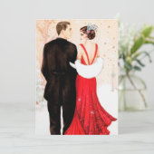 アートデコ レトロ ヴィンテージ カップル メッセージ クリスマス (スタンド正面)