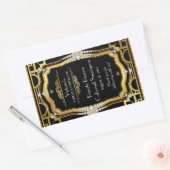 アートデコ ワインボトルラベル 長方形シール (封筒)