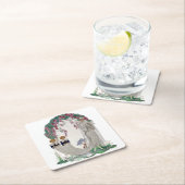 アートデコ ヴィンテージブライド スクエアペーパーコースター (インサイチュ)