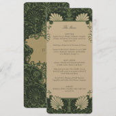 アートデコ ヴィンテージ ウェディング メニュー カード (正面/裏面)