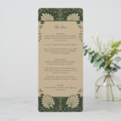 アートデコ ヴィンテージ ウェディング メニュー カード (スタンド正面)