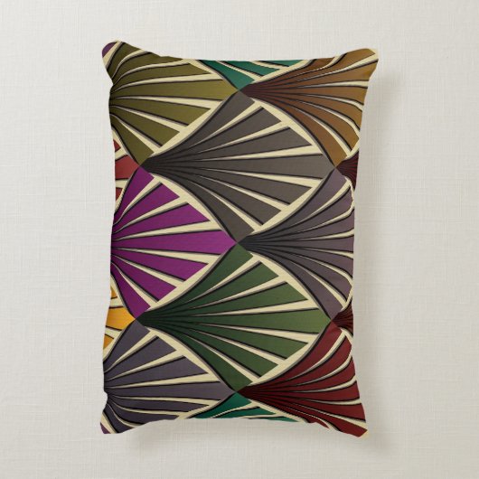 アートデコ,新しい,ハンターグリーン,ネイビーブルー,イエロー,ヴィン アクセントクッション (裏面(縦))