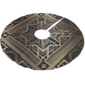 アートデコ,新しい,金ゴールド,ブラック,シック,エレガントヴィンテージ ブラッシュドポリエステルツリースカート (アングル)