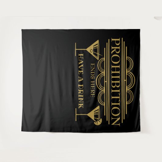 アートデコ 禁酒時代 ウェディング フォトブース 背景 タペストリー (正面(横))