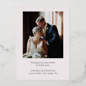 アートデコ 結婚おめでとう ホリデーカード 箔シーズンカード (裏面)