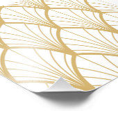 アートデコ,美しい,ファンパターン,金ゴールド,白,ヴィンタグ フォトプリント (角)