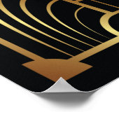 アートデコ 1920年代 ブラック ゴールド ウェルカムサイン ポスター (角)