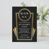 アートデコ 20年代 結婚 婚約 お礼 ウェディング カード (スタンド正面)