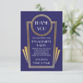 アートデコ 20年代 結婚 婚約 お礼 ウェディング カード (スタンド正面)