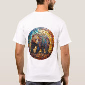 アートデザインのハイイログマ Tシャツ (裏面)