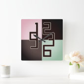 アートデザインモダン時計 スクエア壁時計 (ホーム)