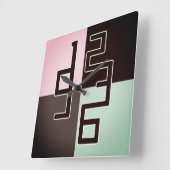 アートデザインモダン時計 スクエア壁時計 (傾斜)