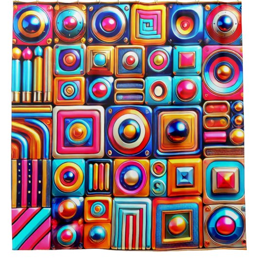 アートデザイン シャワーカーテン (正面)