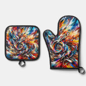 アートデザイン 鍋つかみ&鍋敷きセット (正面)