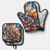 アートデザイン 鍋つかみ&鍋敷きセット (正面/裏面)