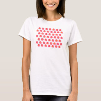 アートトップ：クラシックデイジーピンク。ピンク.長袖 Tシャツ