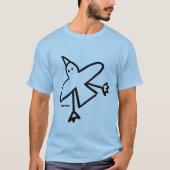 アートトップ：ジョン・ダイア・シーガルスケッチ Tシャツ (正面)