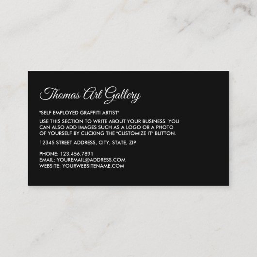 アートトリップ（幻覚体験）のようなディーラー迷路の広場 名刺 (裏面)