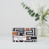 アートトリップ（幻覚体験）のようなディーラー、迷路パターン 名刺 (スタンド正面)