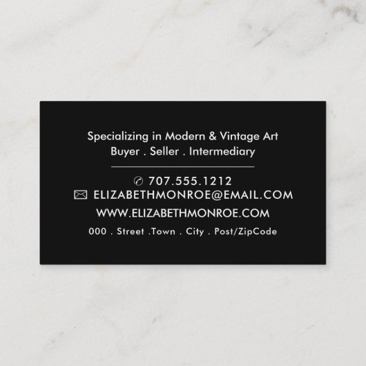 アートトリップ(幻覚体験)のようなディーラー、迷路パターン 名刺 (裏面)