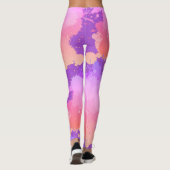 アートトレンディーシックガーリードールカラー(ばちゃばちゃ)跳ねるピンク レギンス (裏面)