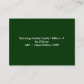 アートトレーディングミュージアムビジネスカードザルツブルク城 名刺 (裏面)