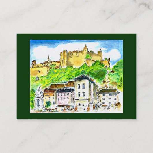 アートトレーディングミュージアムビジネスカードザルツブルク城 名刺 (正面)