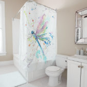 アートドカラフルラゴンフライデザイン |動物の贈り物 シャワーカーテン (インサイチュ)