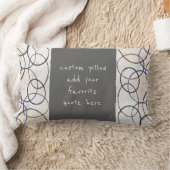 アートニュートラルモダンカラーの引用文を追加する ランバークッション (ブランケット)