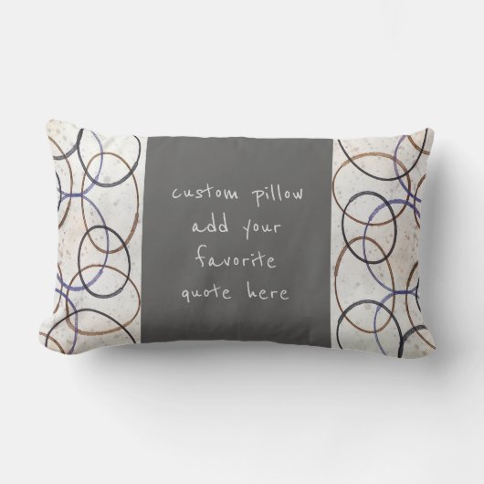 アートニュートラルモダンカラーの引用文を追加する ランバークッション (正面)