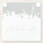 アートニューポップ・アートのヨークシティパノラマポスター ガラスコースター (裏面)