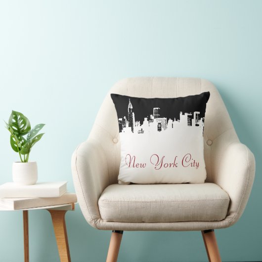 アートニューポップ・アートのヨークシティパノラマポスター クッション (椅子)