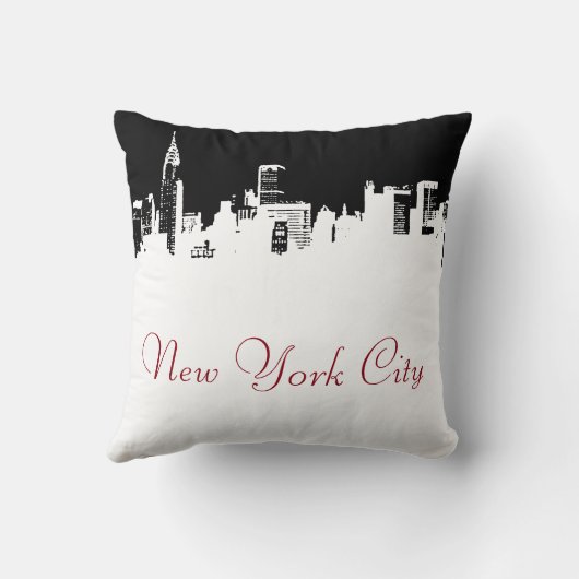 アートニューポップ・アートのヨークシティパノラマポスター クッション (裏面)