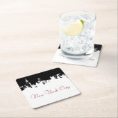 アートニューポップ・アートのヨークシティパノラマポスター スクエアペーパーコースター (インサイチュ)