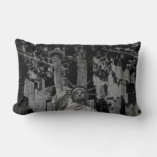 アートニューポップ・アートのヨークシティマンハッタン自由の女神 ランバークッション (正面)