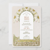 アートヌーボー デコ ダイジー ブライダルシャワー 招待状 (正面)