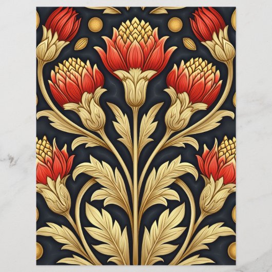 アートヌーヴォーヴィンテージフラワースクラップブックジャンクジャーナル (正面)