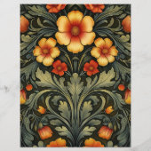 アートヌーヴォーヴィンテージフローラスクラップブックの背景 (裏面)