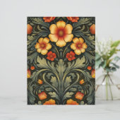 アートヌーヴォーヴィンテージフローラスクラップブックの背景 (スタンド正面)