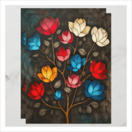 アートヌーヴォーヴィンテージフローラスクラップブックの背景