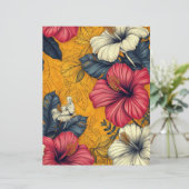 アートヌーヴォーヴィンテージ熱帯花オレンジピンク (スタンド正面)