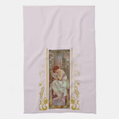 アートノヴォアルフォンスミュシャナイトズレスト キッチンタオル (縦)