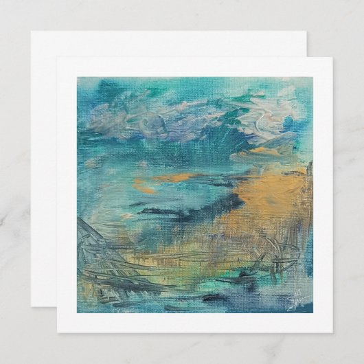 アートノートカード抽象芸術アートポスカード海。3日目 ノートカード (正面/裏面)