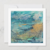 アートノートカード抽象芸術アートポスカード海。3日目 ノートカード (正面)